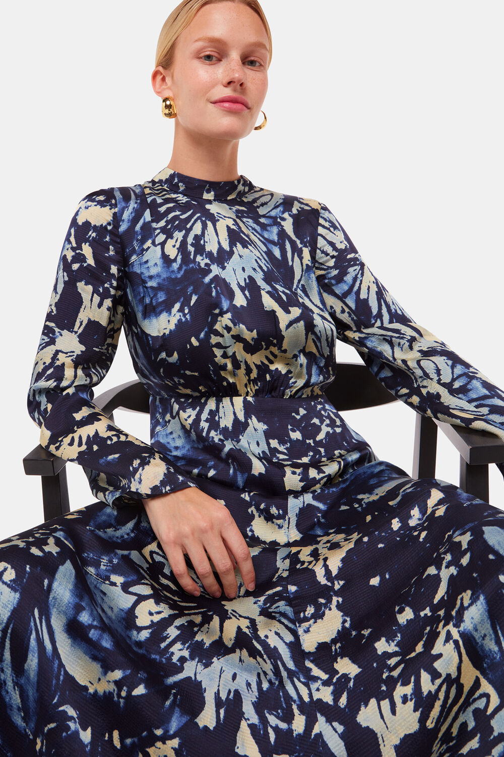 Dazzled Floral Satin Dress