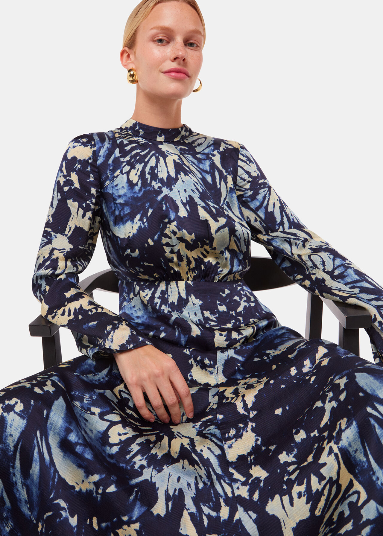 Dazzled Floral Satin Dress