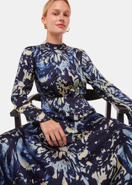 Dazzled Floral Satin Dress