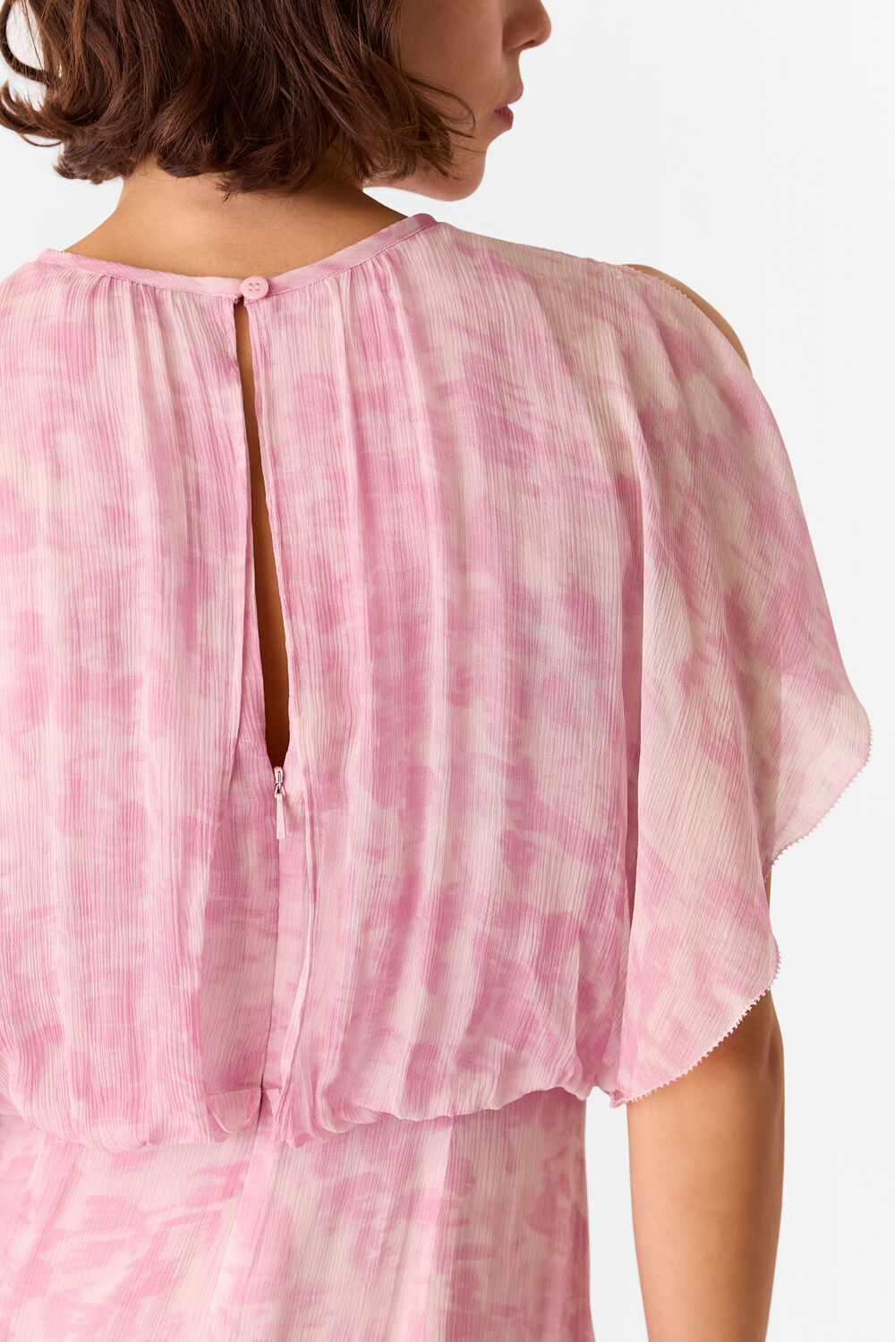 Dashed Brush Marks Midi Dress