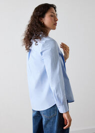 Scarf Stripe Cotton Shirt