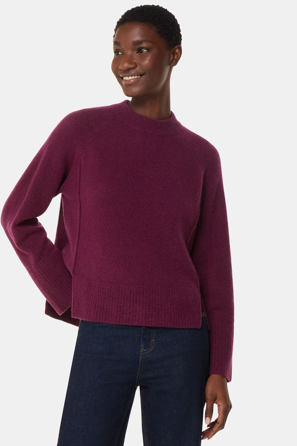 Wool Mix Side Split Knit