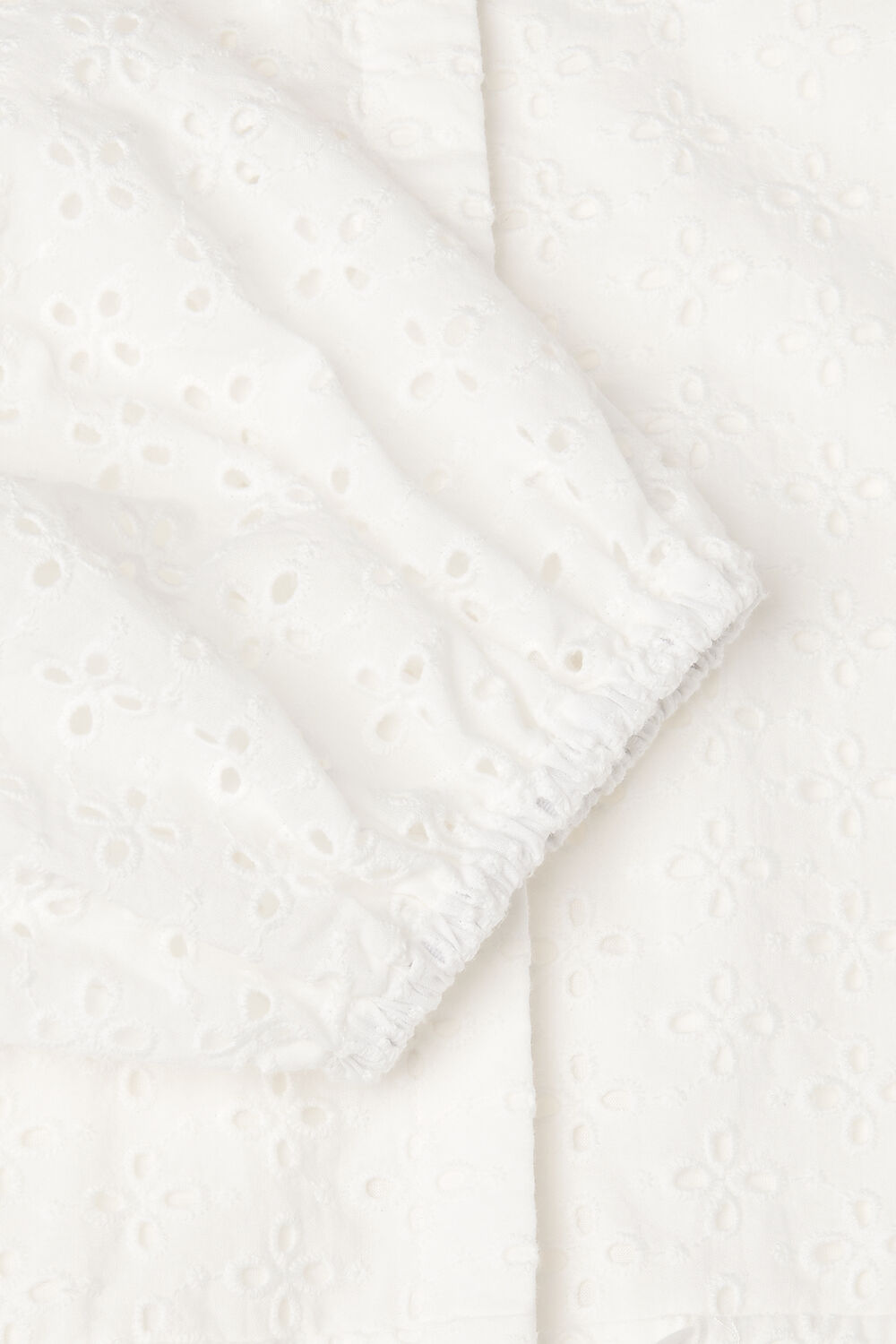 White Broderie Midi Dress
