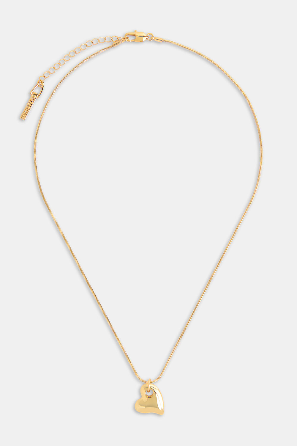Curved Heart Chain Necklace