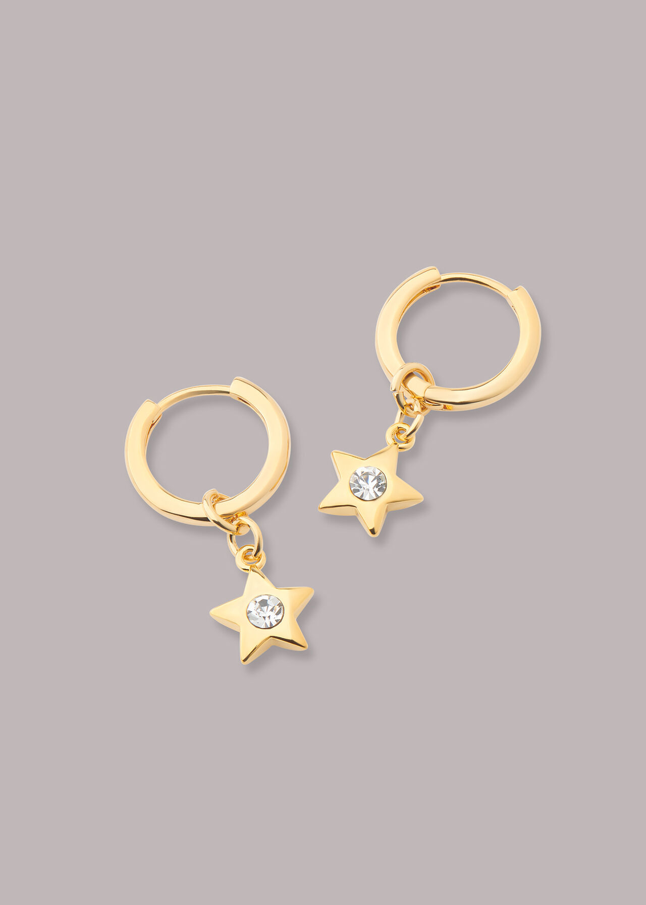 Star Gem Drop Huggie