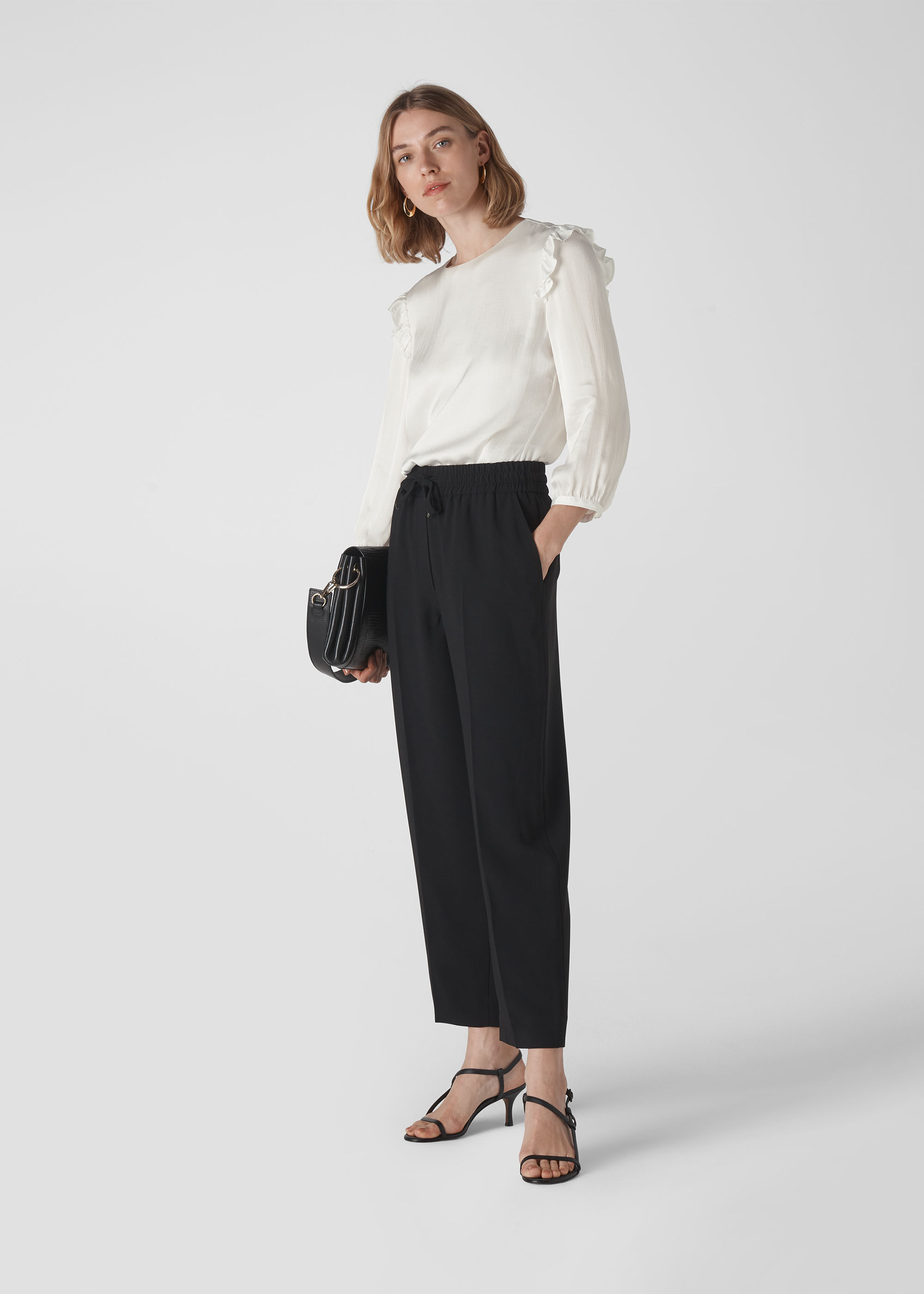 Hammered top satin top