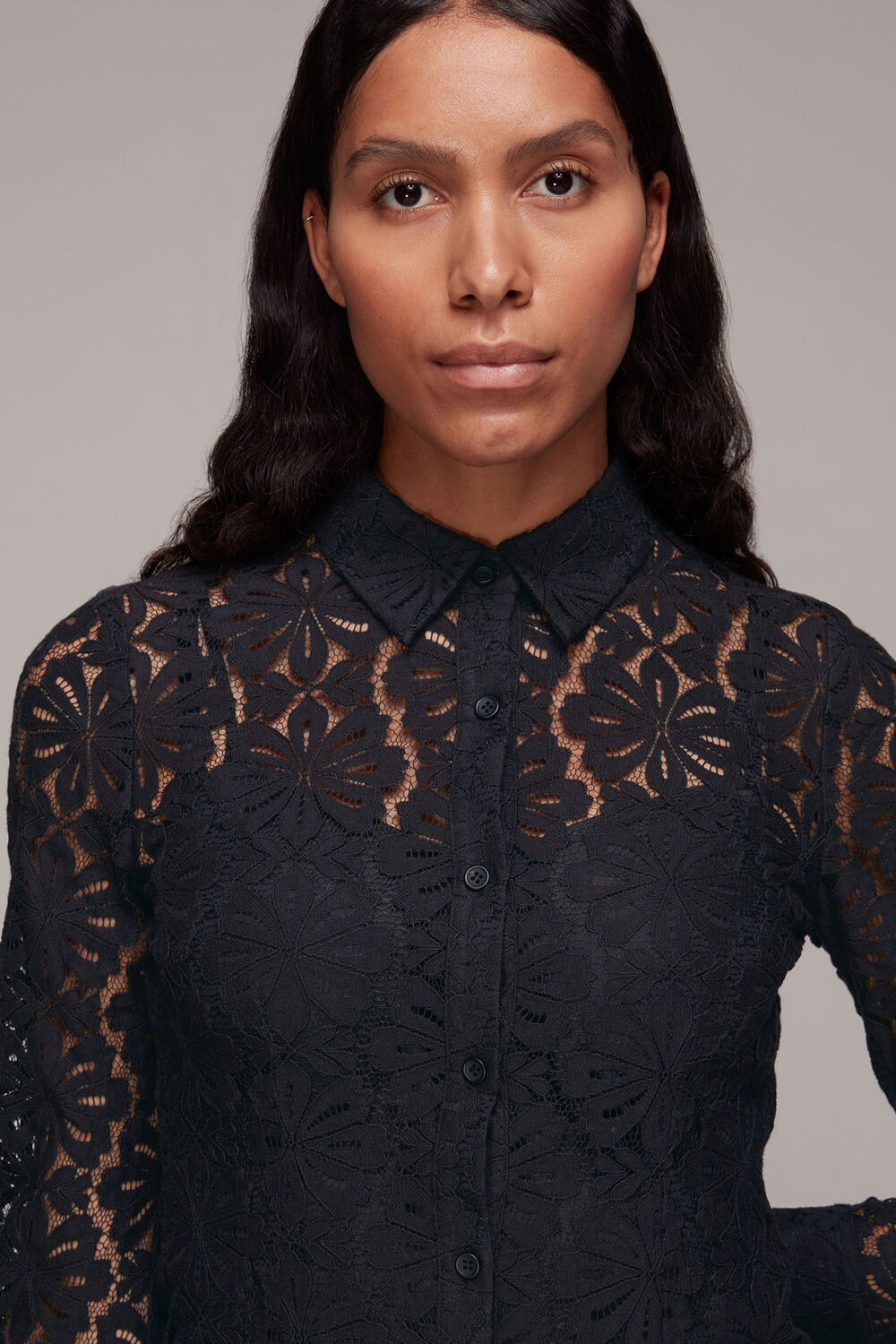 Longline Lace Detail Shirt