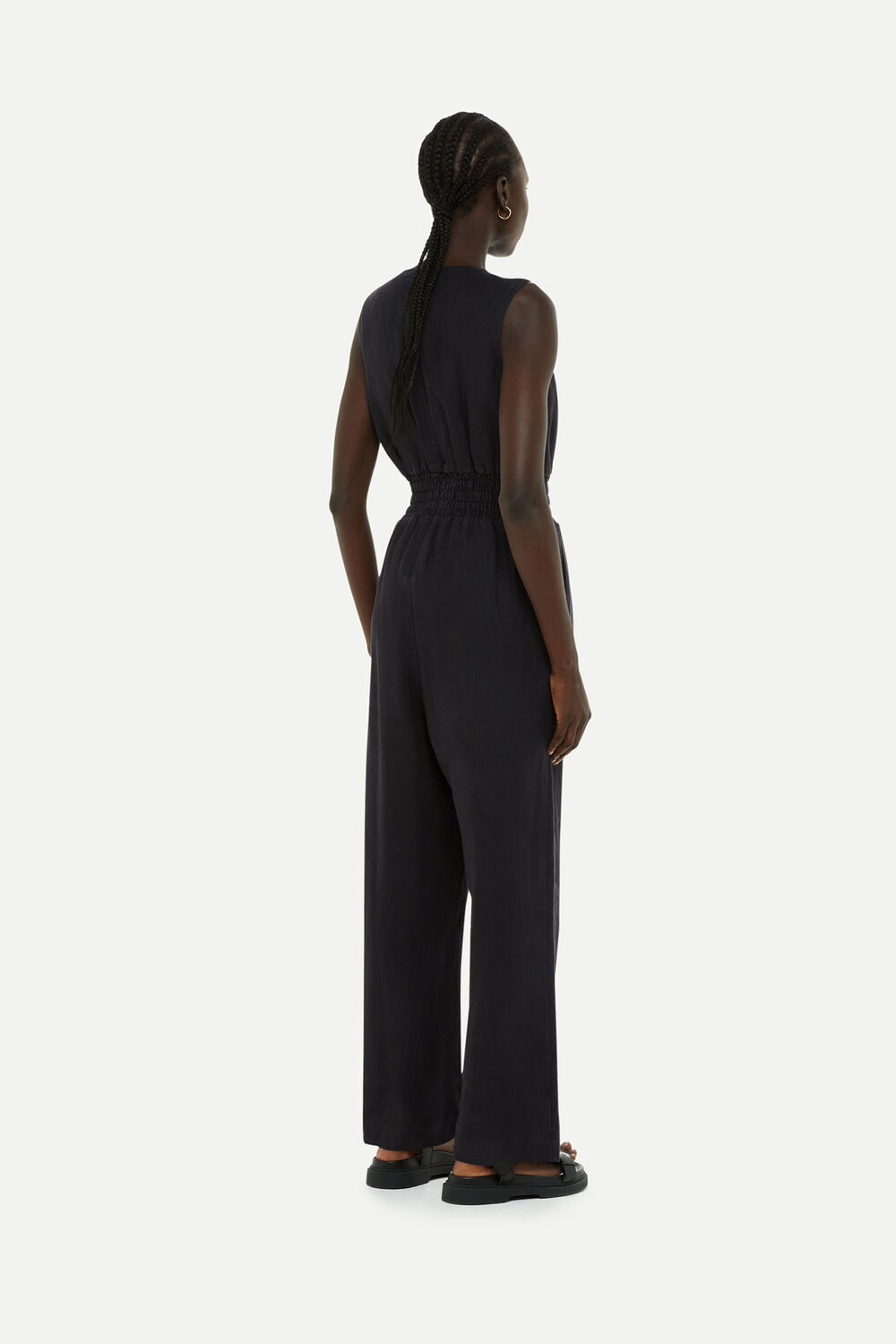 Black Petite Danny Linen Jumpsuit