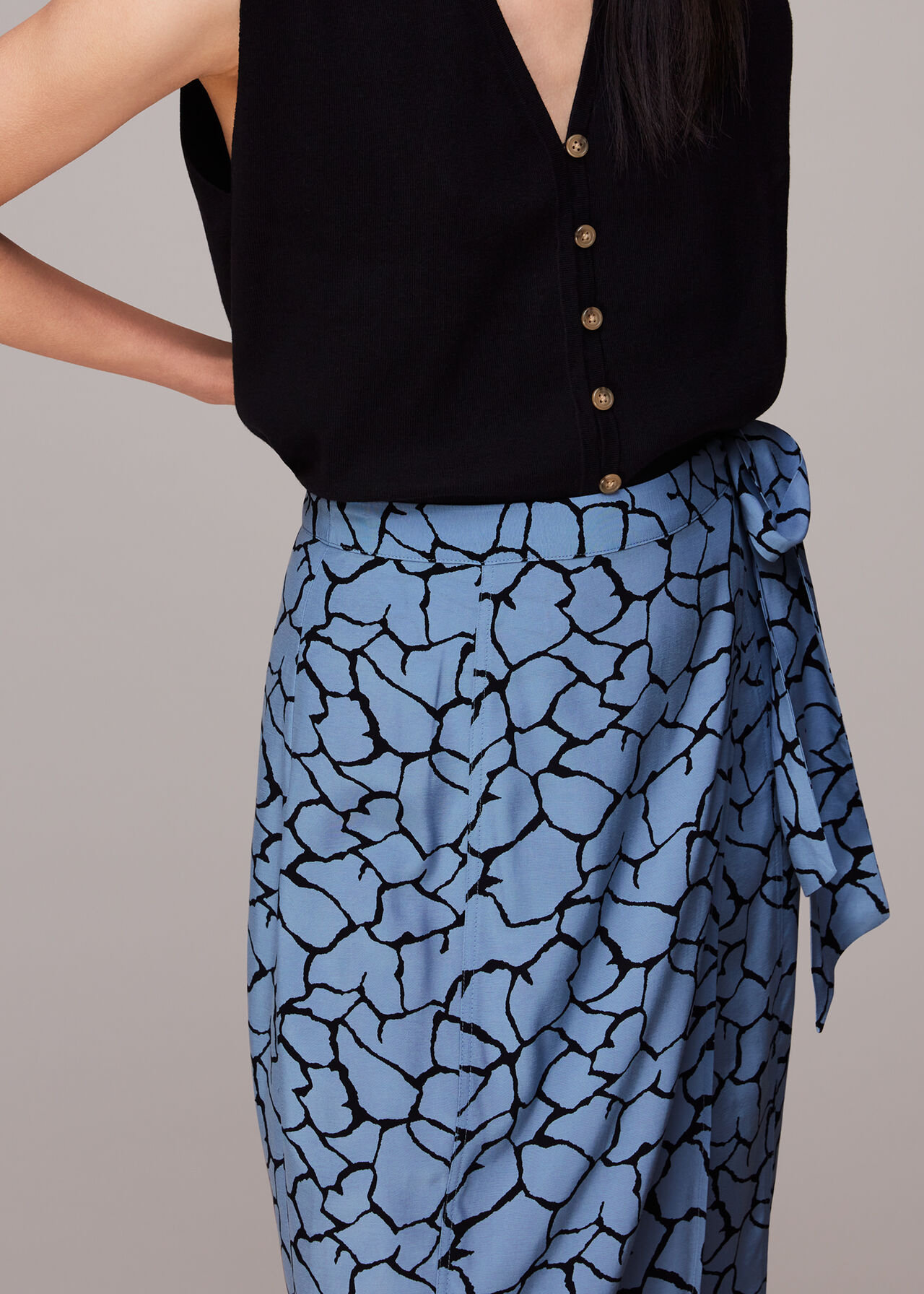 Giraffe Print Wrap Skirt