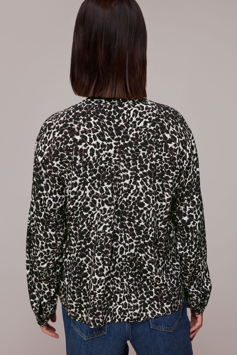 Shadow Leopard Print Blouse