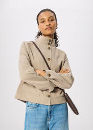Funnel Neck Cotton Jacket