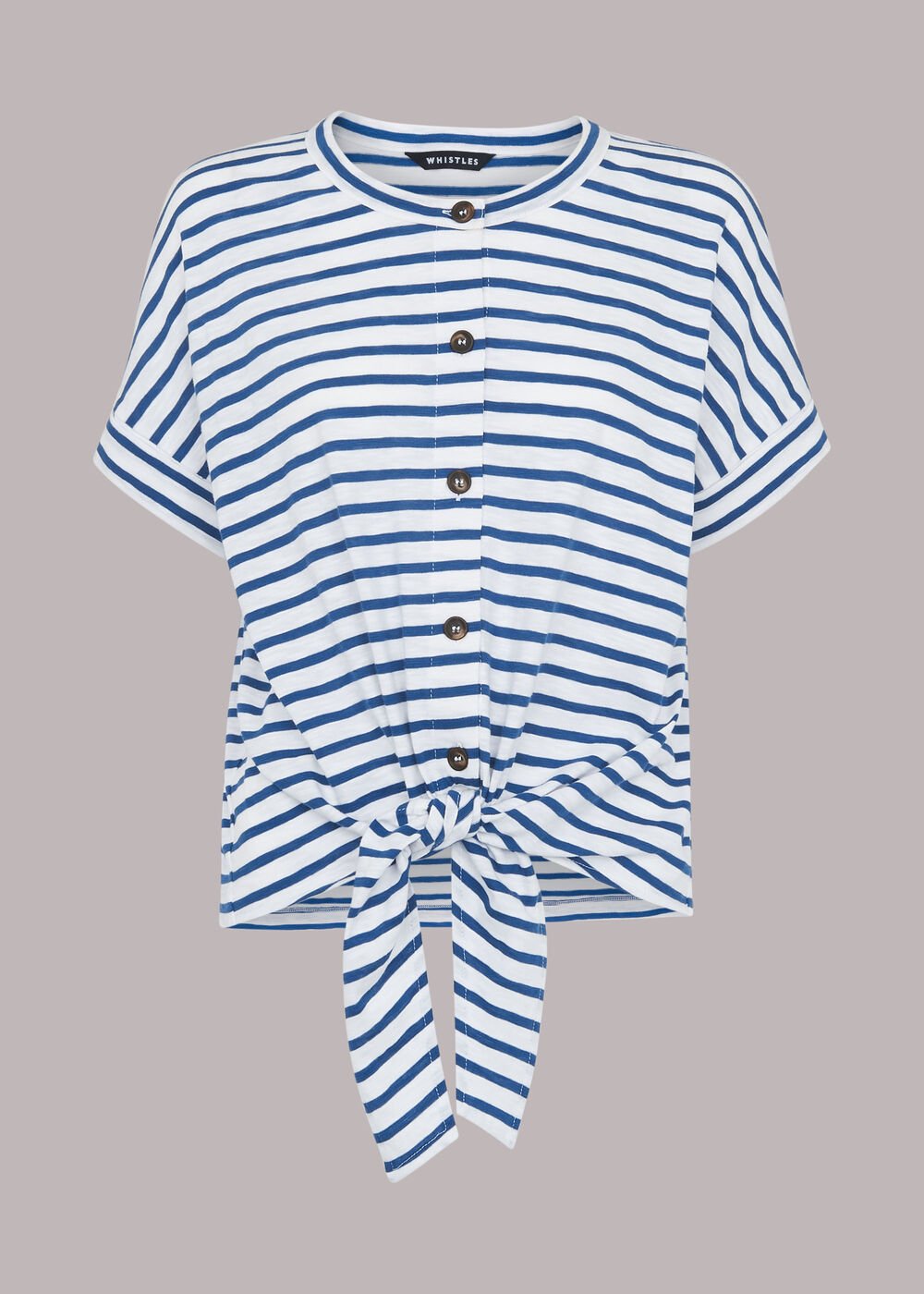 Stripe Tie Front TShirt