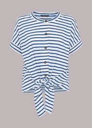 Stripe Tie Front TShirt