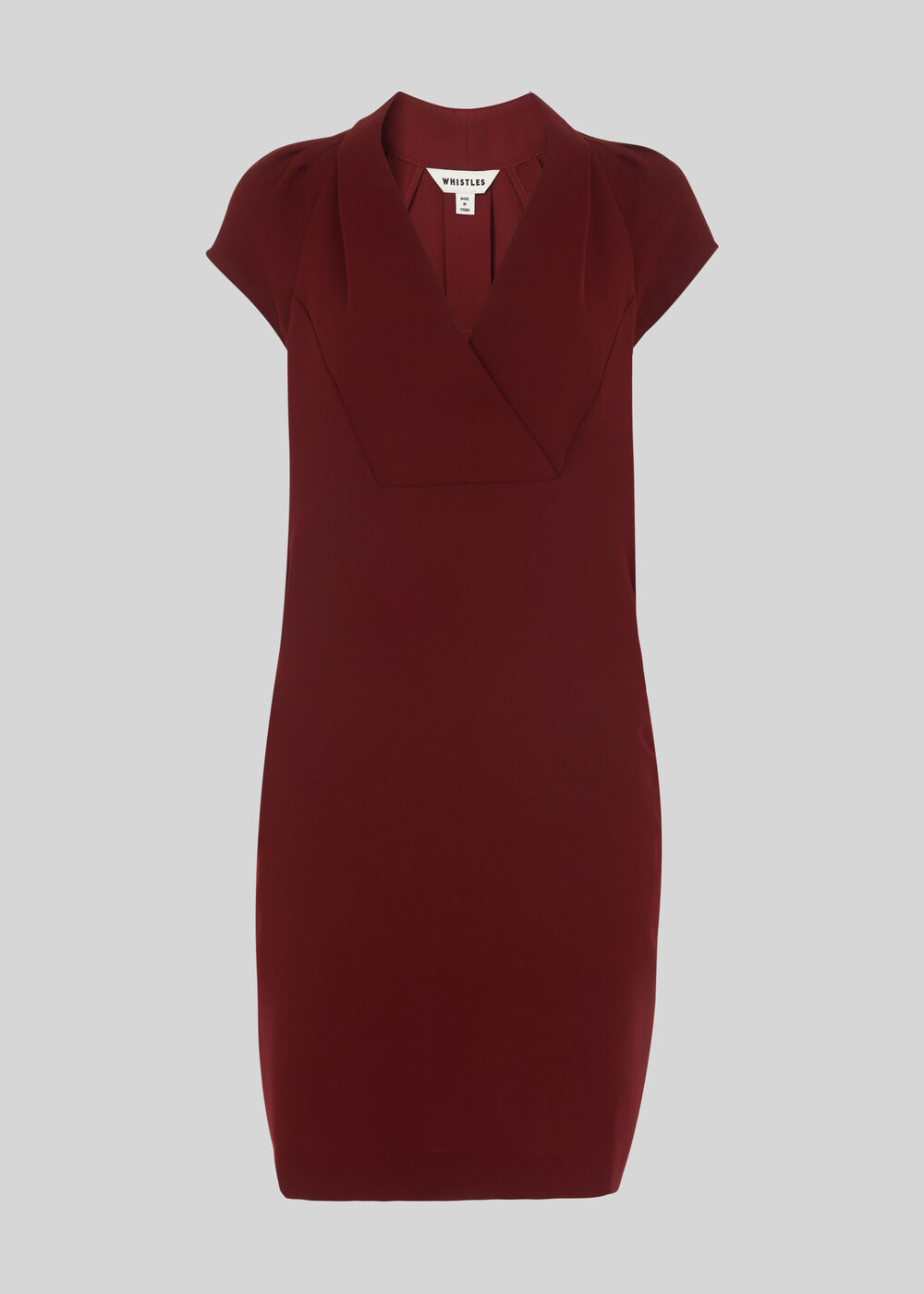 Sabina V Neck Dress Burgundy