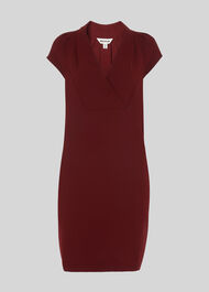 Sabina V Neck Dress Burgundy