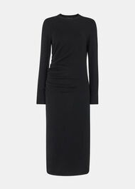 Gathered Side Midi Knit Dress