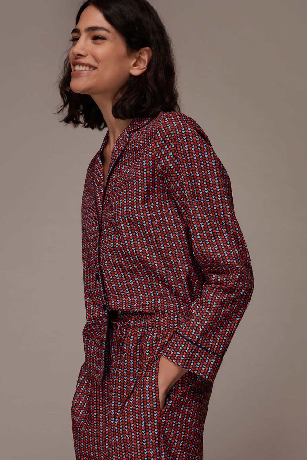 Heart Print Cotton Pyjamas