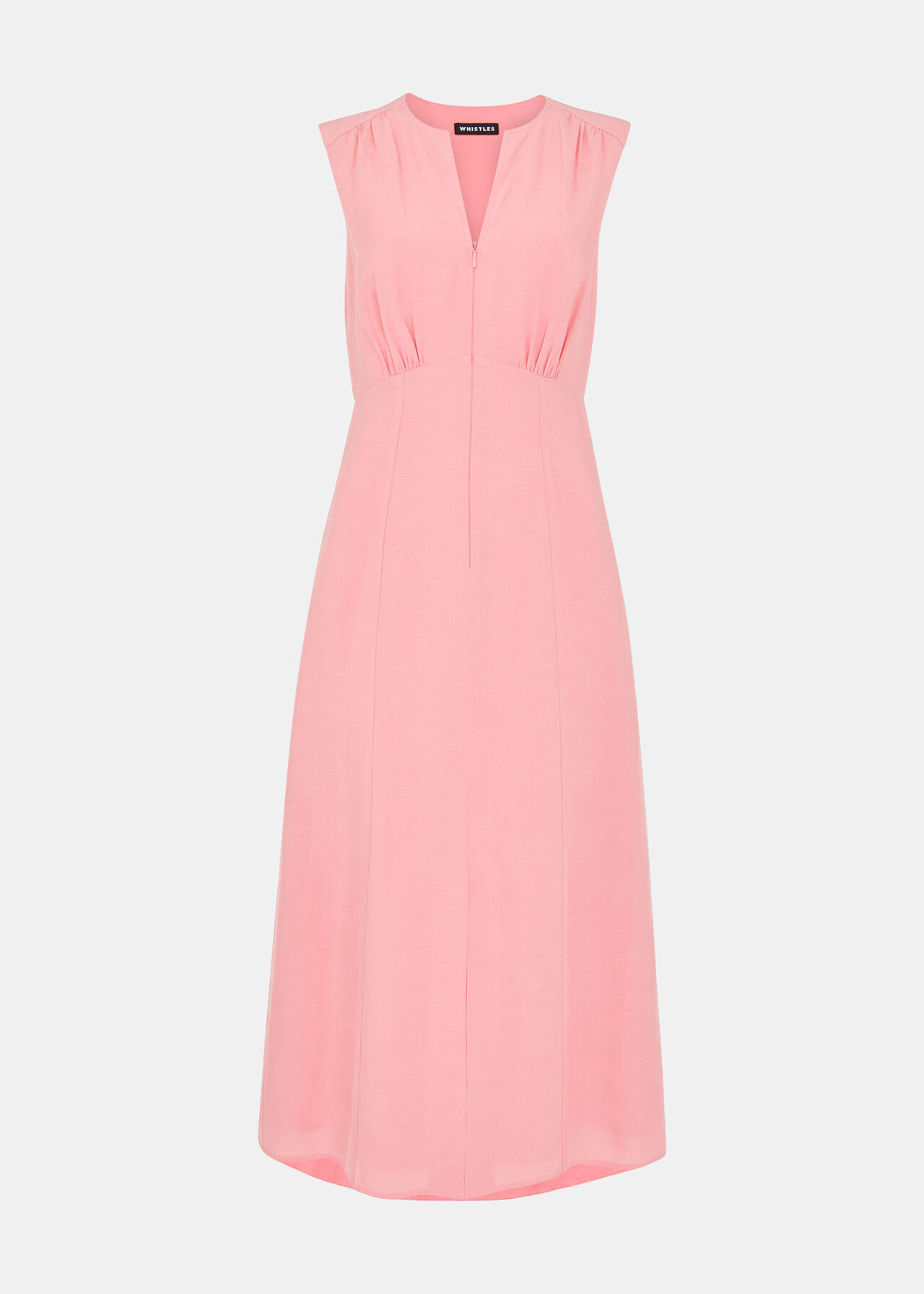 Abbie Linen Blend Midi Dress