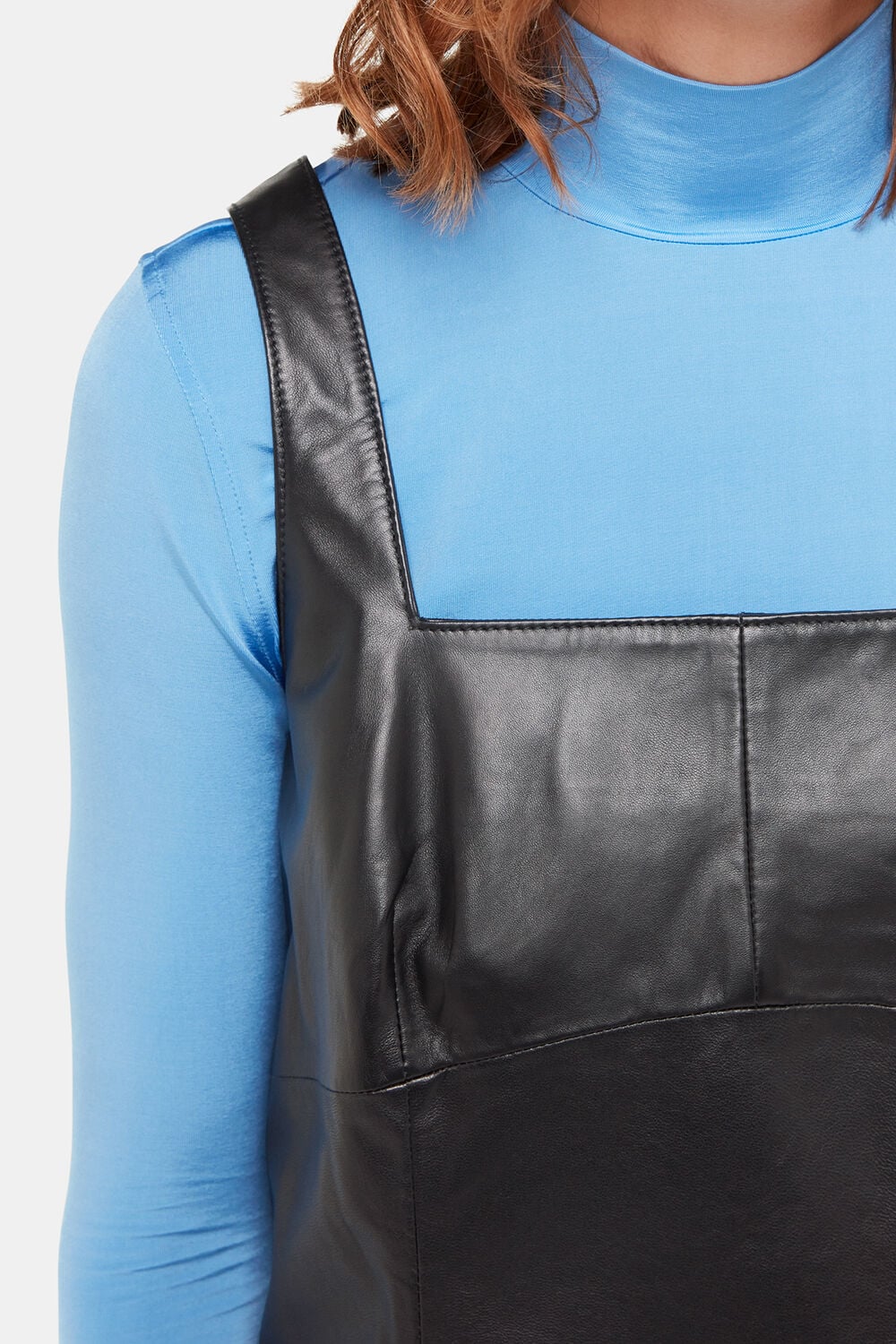 Leather Pinafore Dress