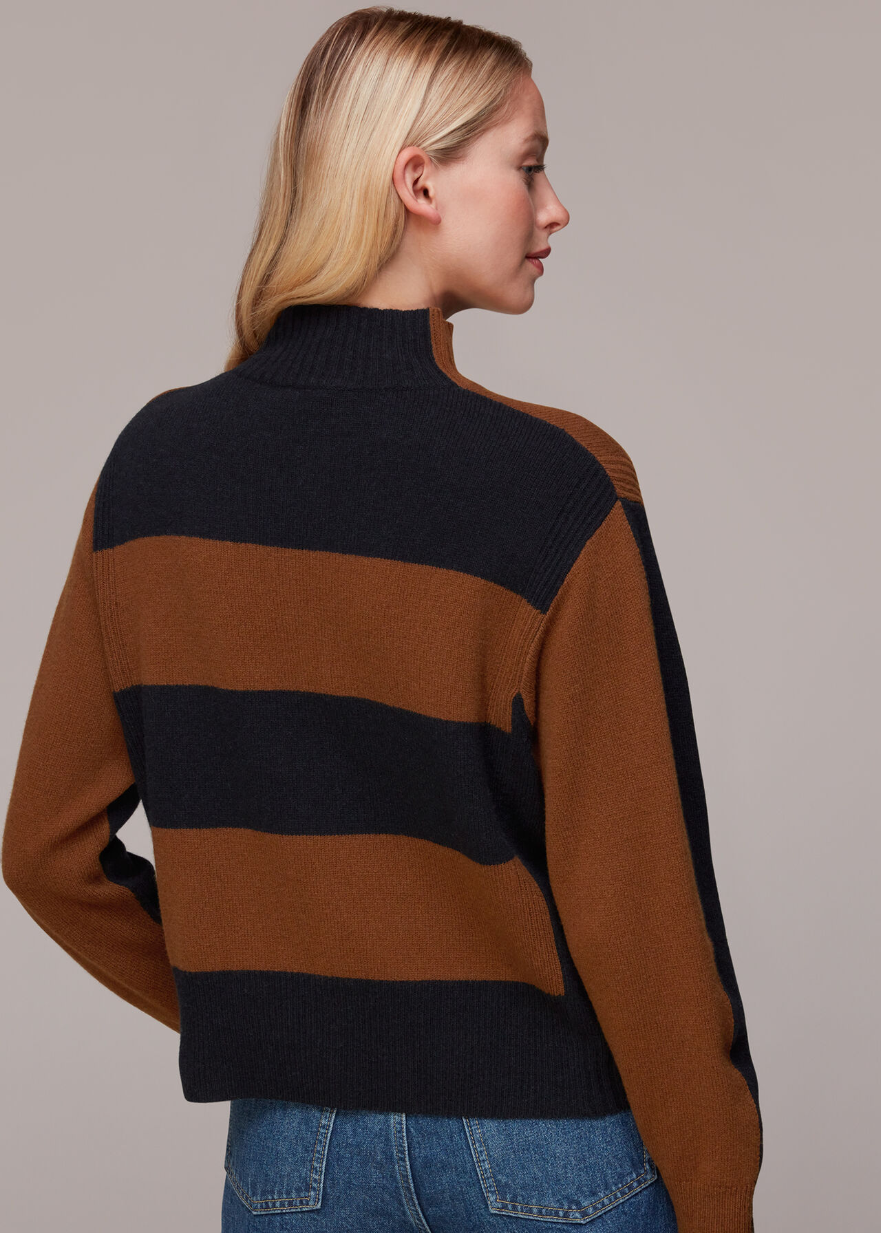 Colour Block Wool Jumper