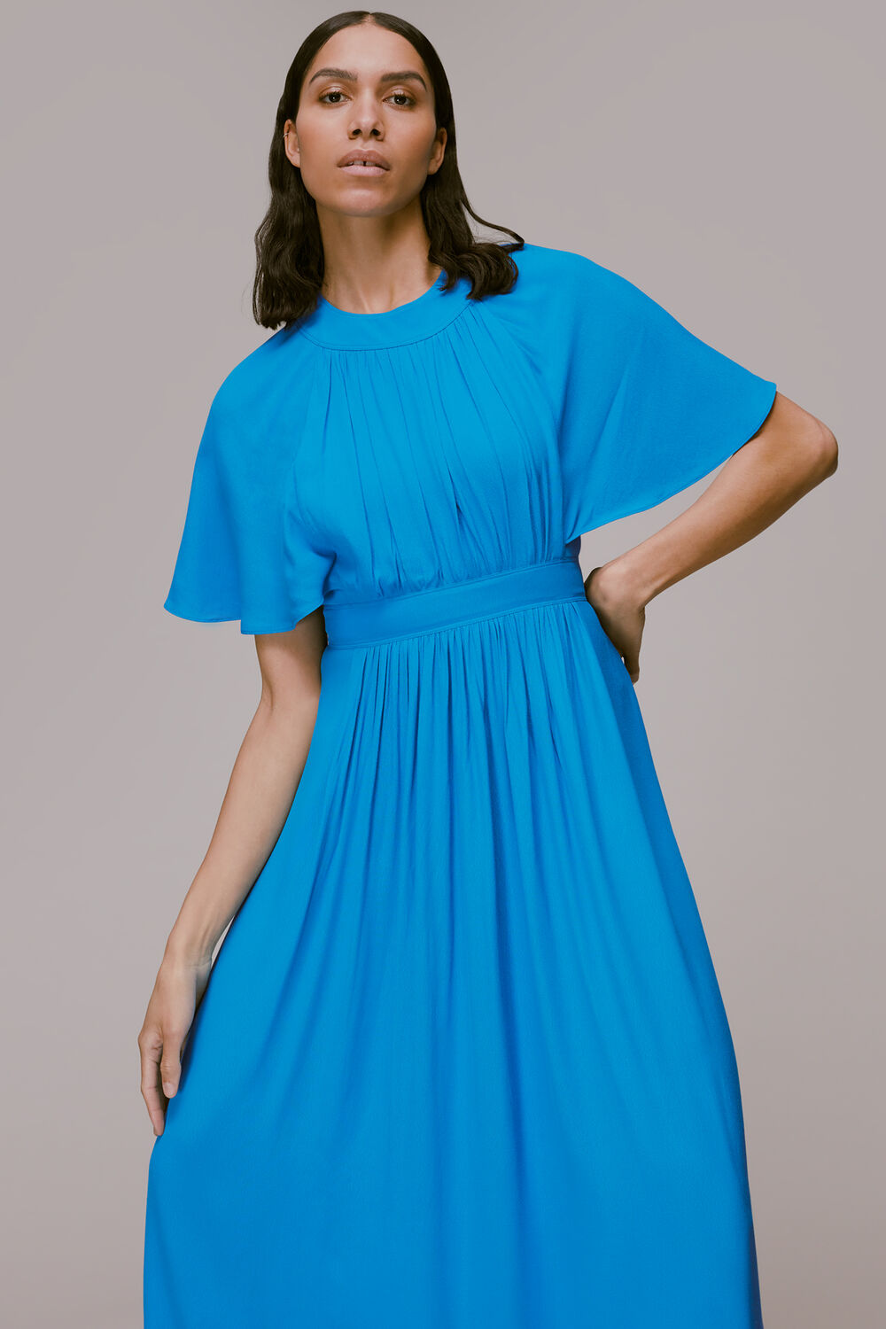 Amelia Cape Sleeve Dress