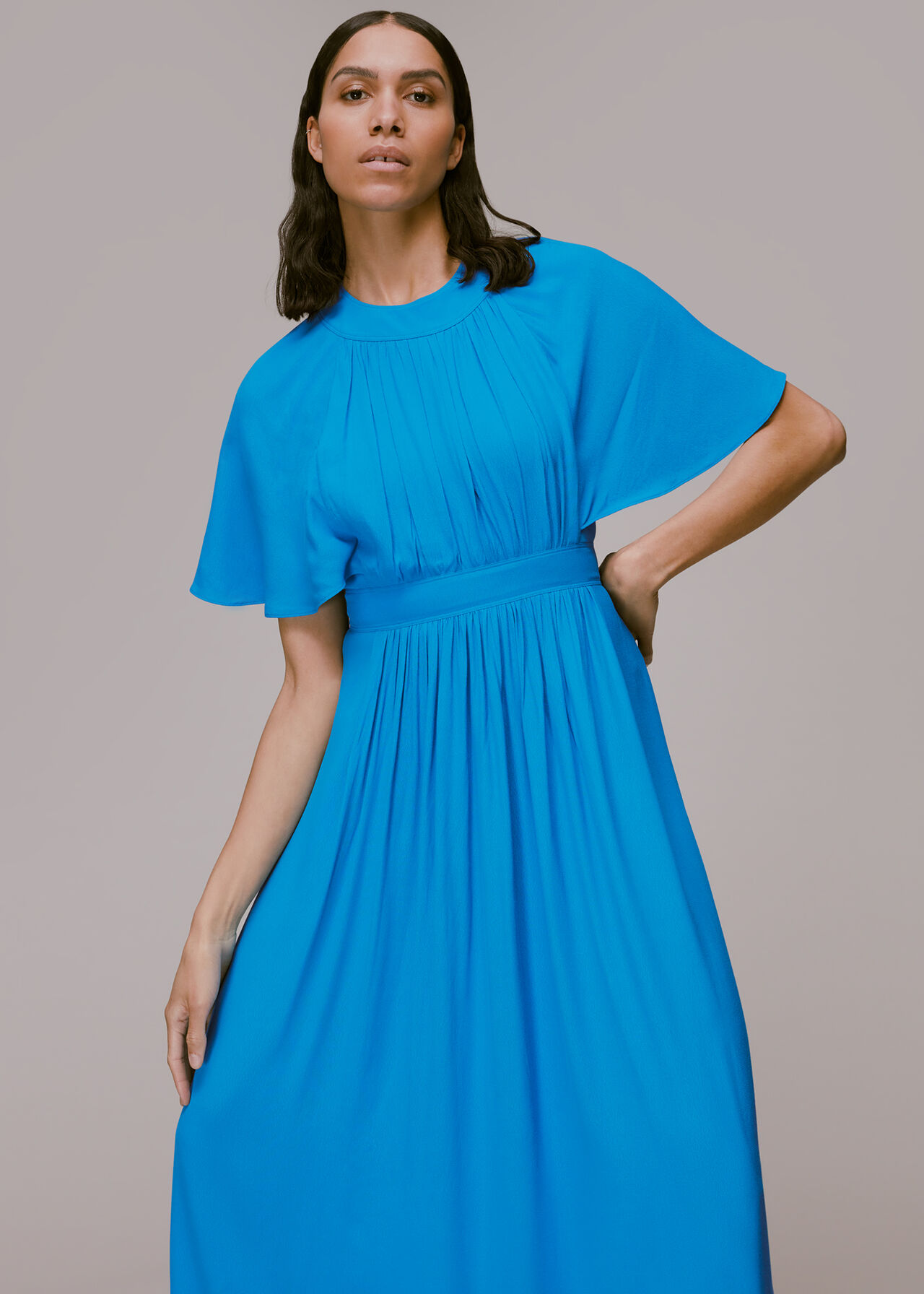 Amelia Cape Sleeve Dress