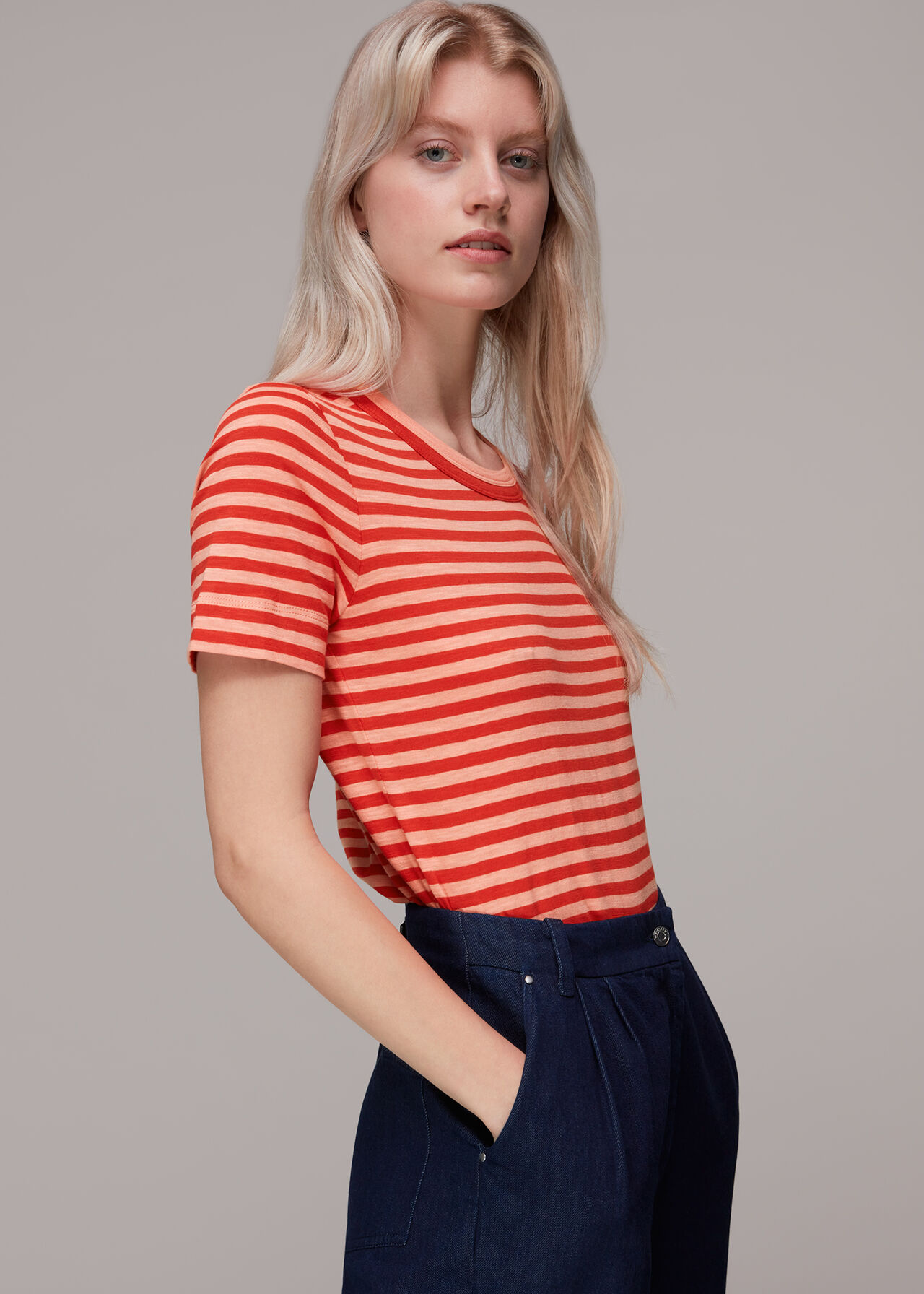 Rosa Double Trim Stripe TShirt