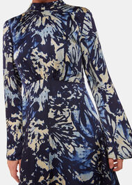 Dazzled Floral Satin Dress