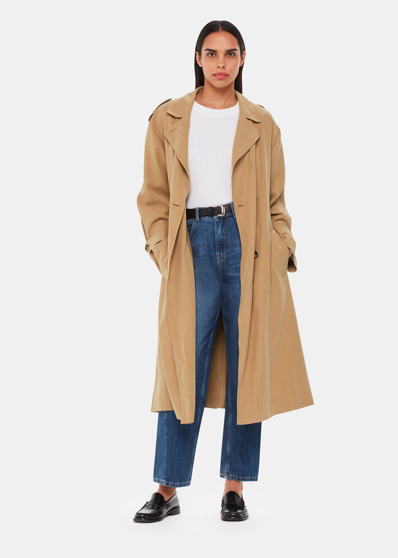 Neutral Riley Trench Coat | WHISTLES