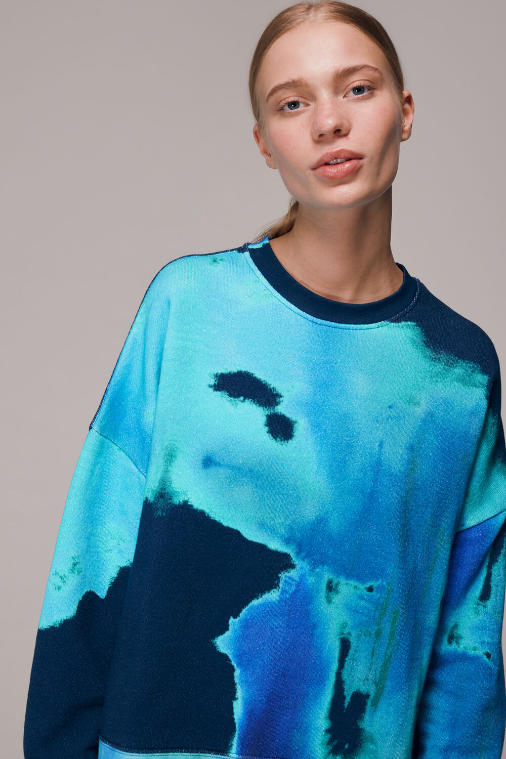 Tie Dye Cotton Sweatshirt