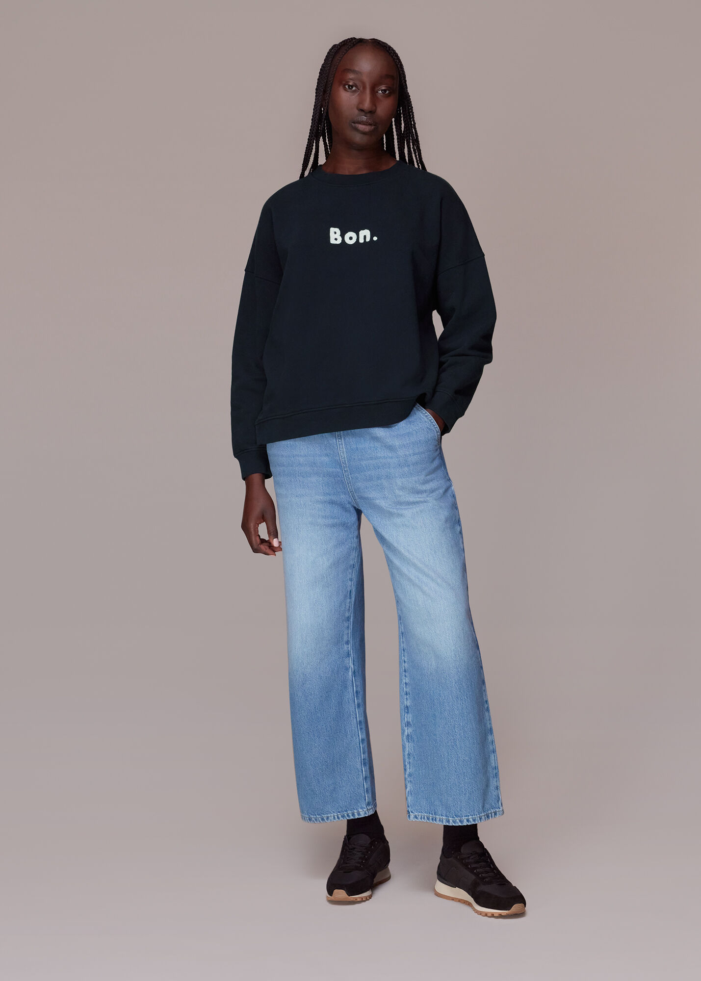 Navy Bon Relaxed Sweat WHISTLES