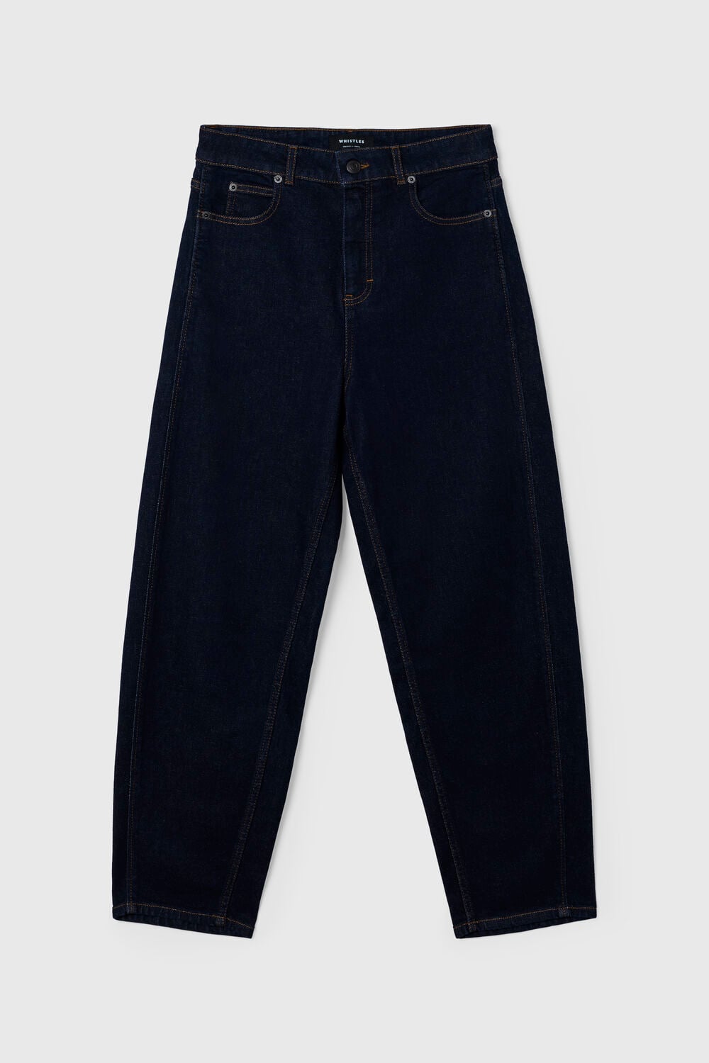Dark Denim Petite Stretch Barrel Leg Jean