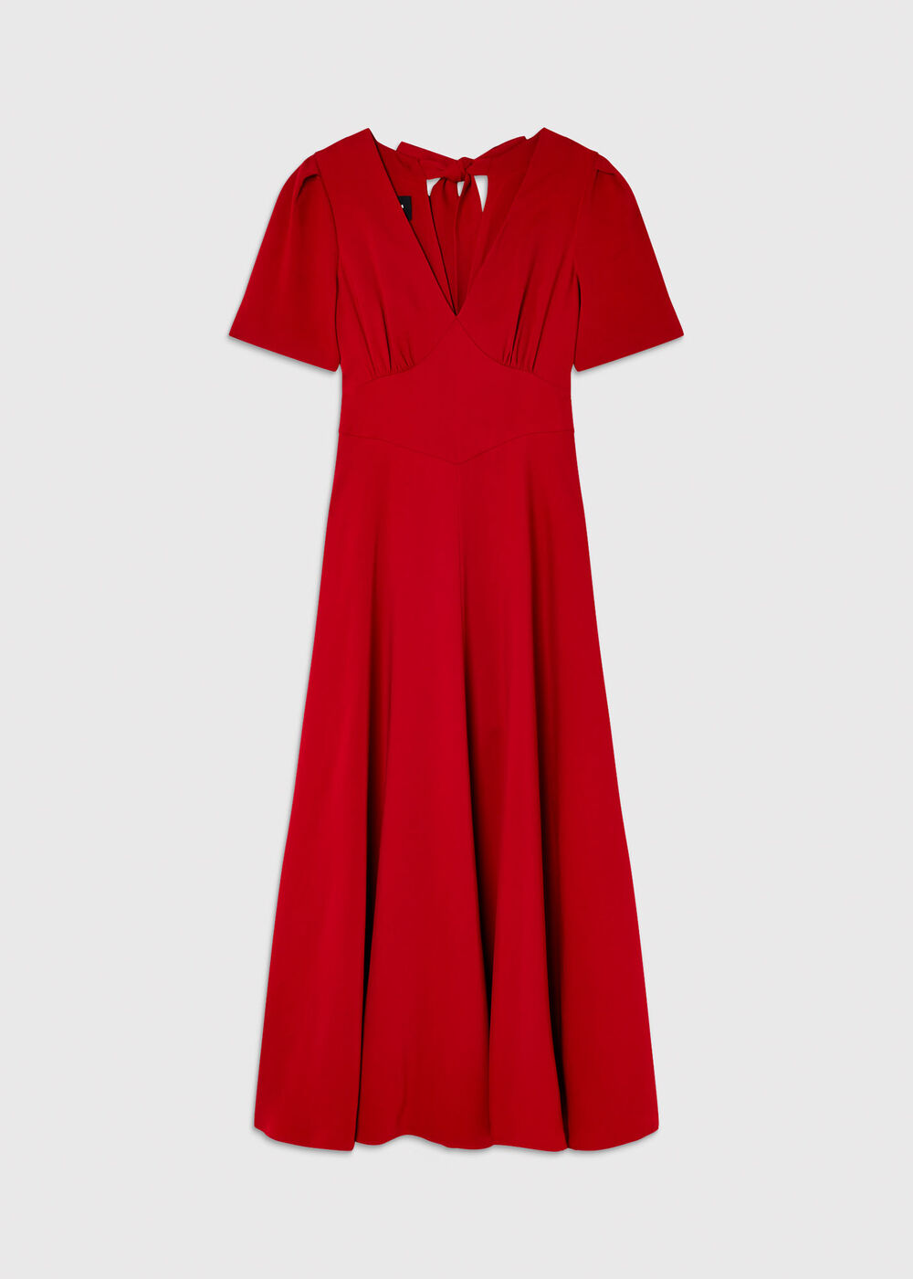 Panel Detail V Neck Maxi Dress