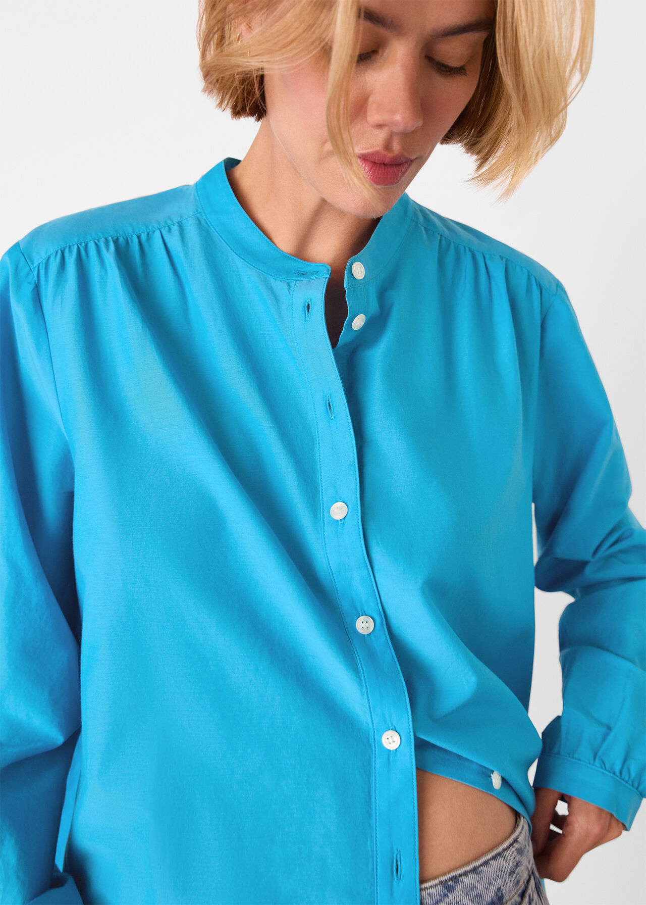 Silk Cotton Trapeze Shirt
