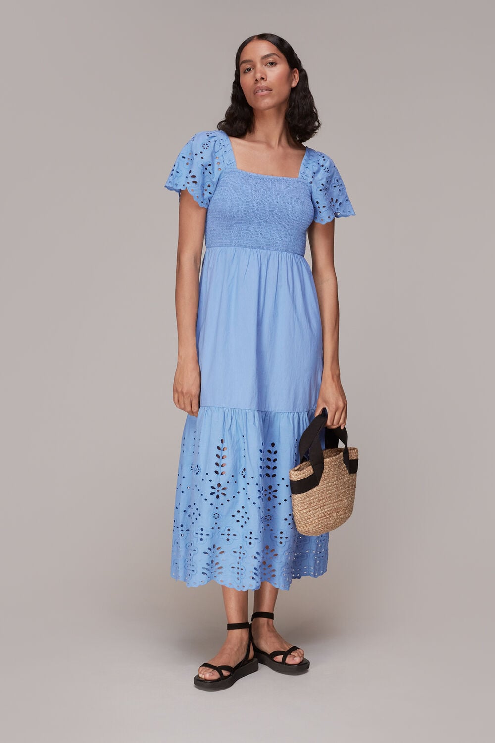 Carrie Broderie Midi Dress