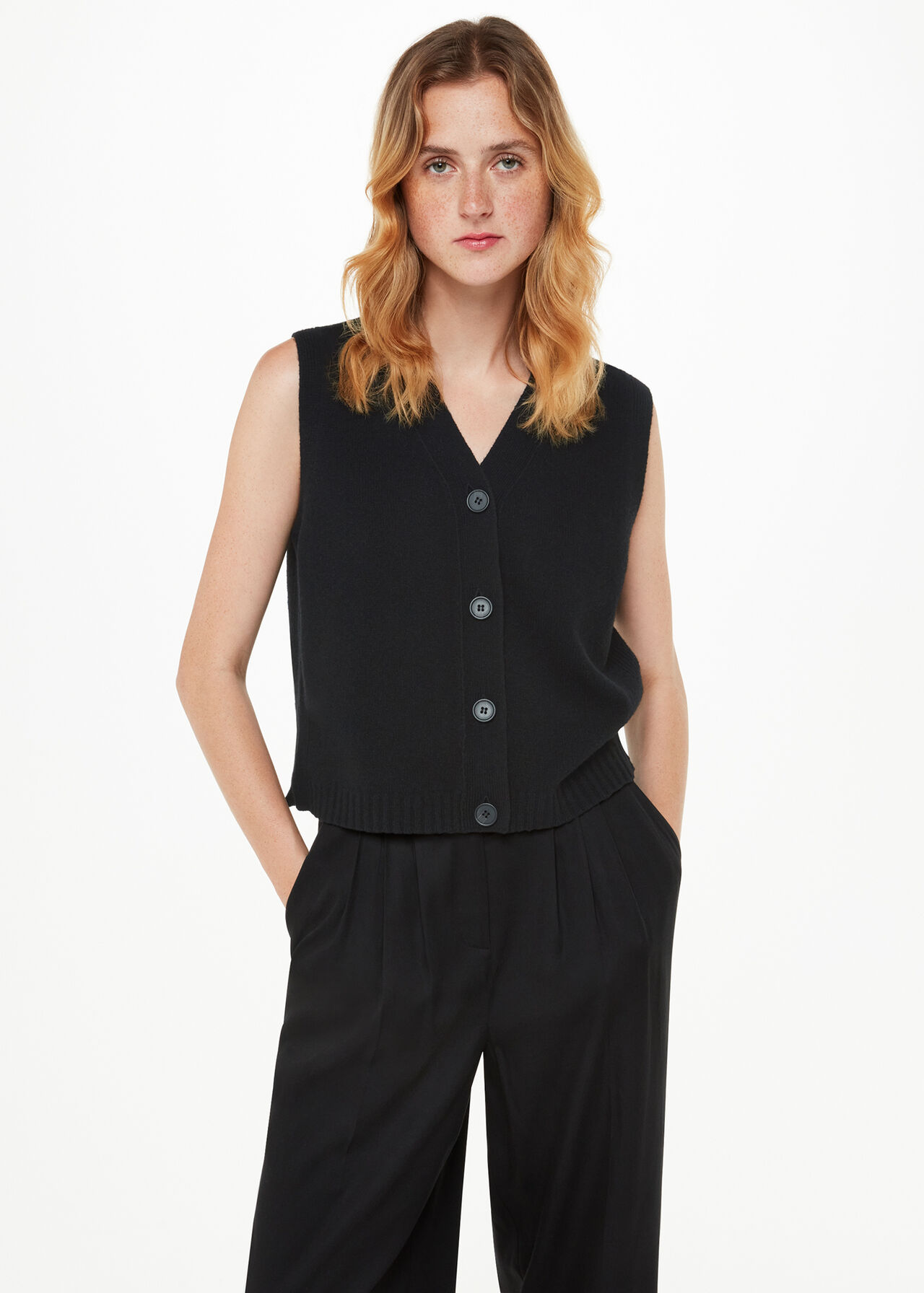 Wool Button Through Tank
