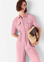 Short Sleeved Utility Jumpsuit