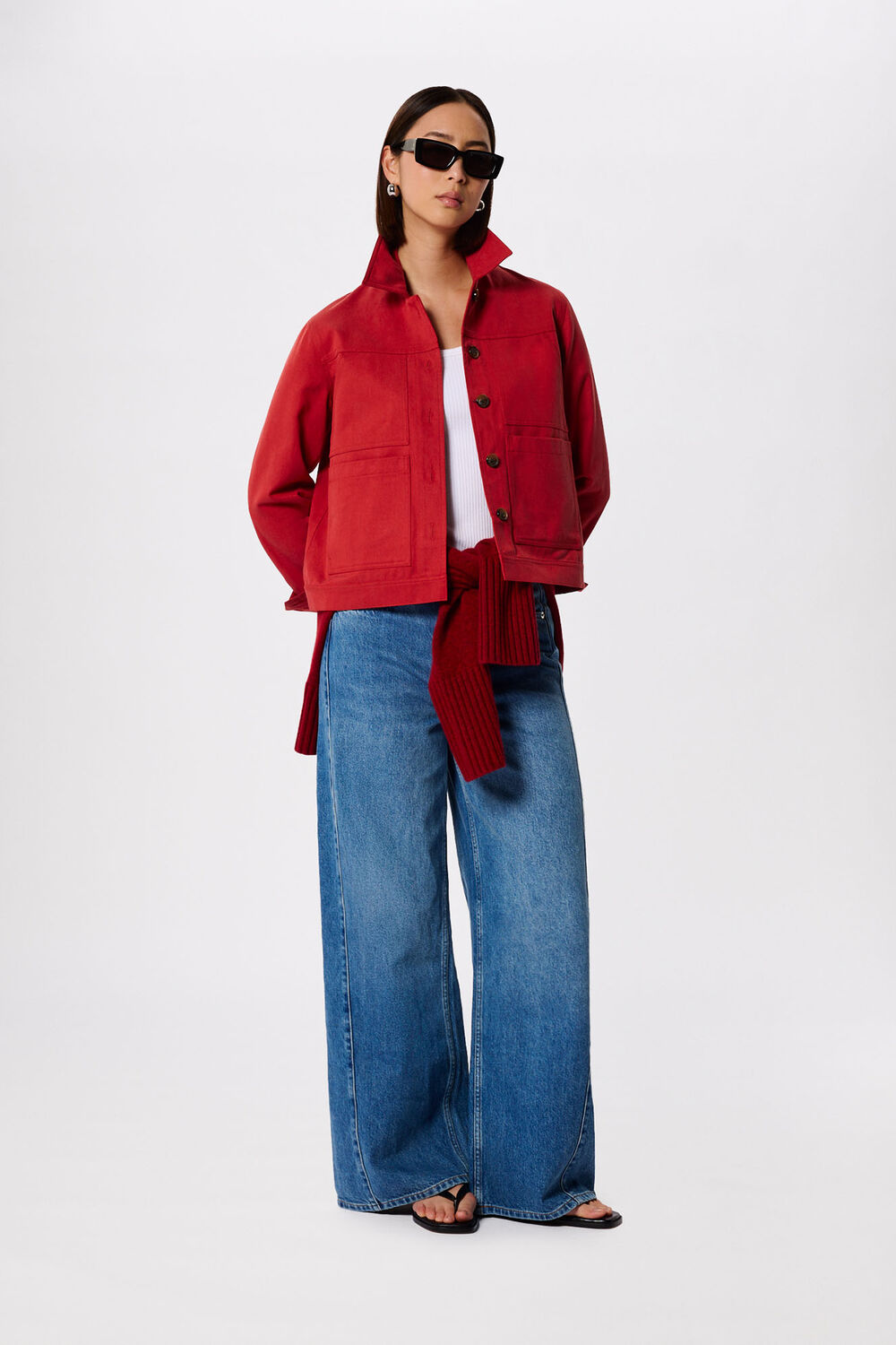 Red Mia Pocket Detail Jacket