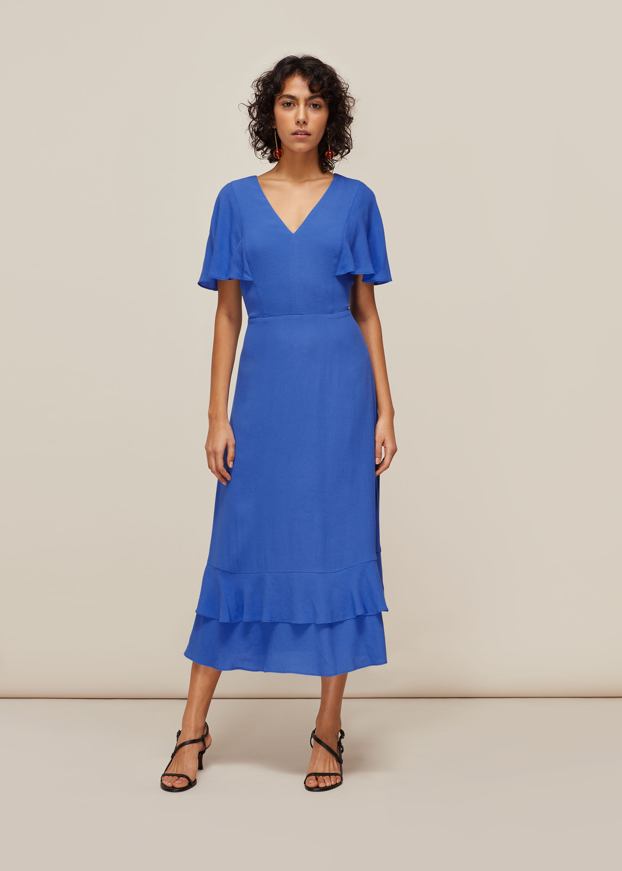 Whistles abigail frill wrap dress shop