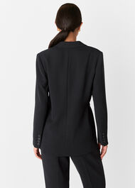 Corinna Belted Crepe Blazer