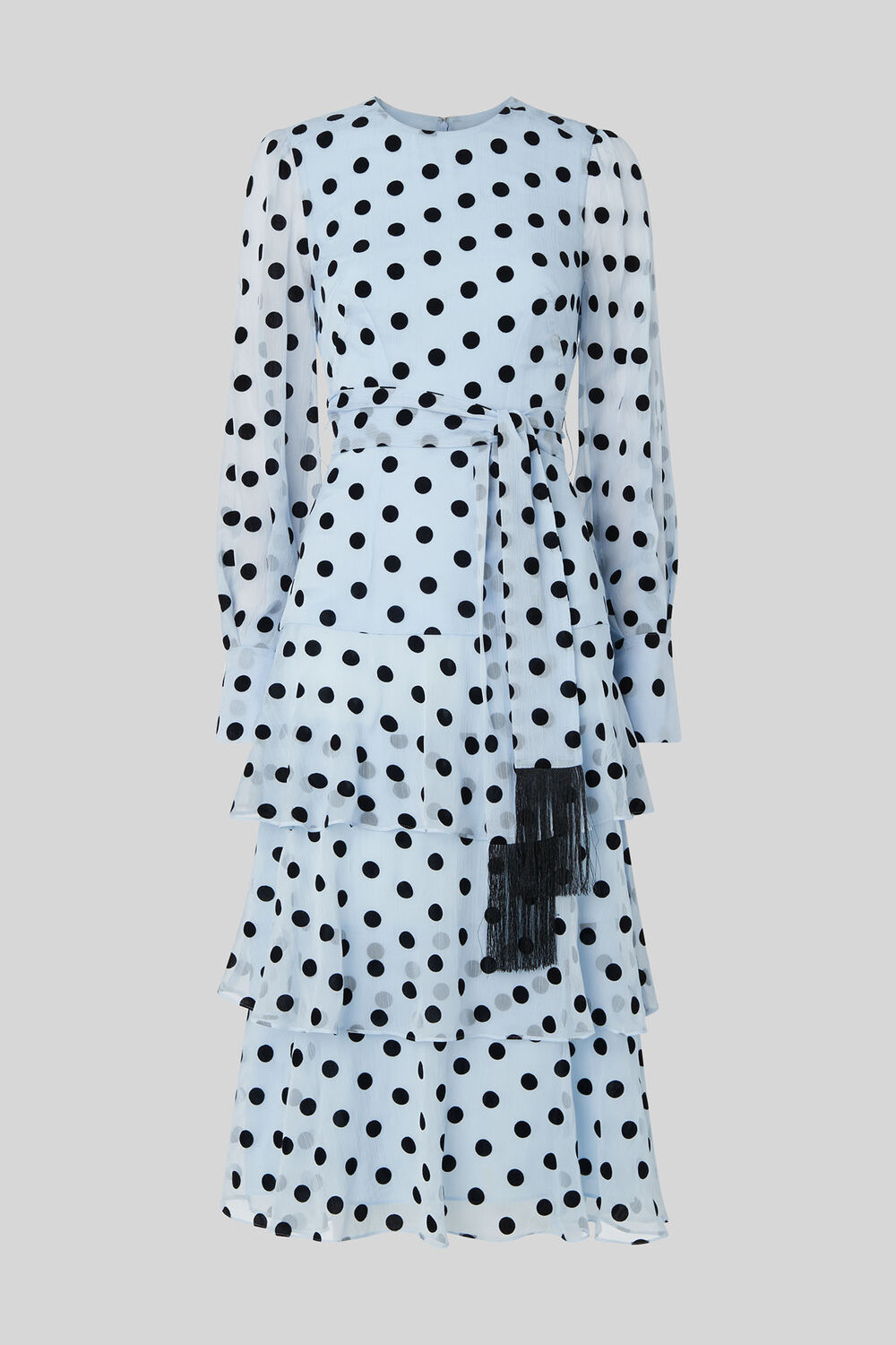 Alanza Spot Tiered Dress Grey/Multi