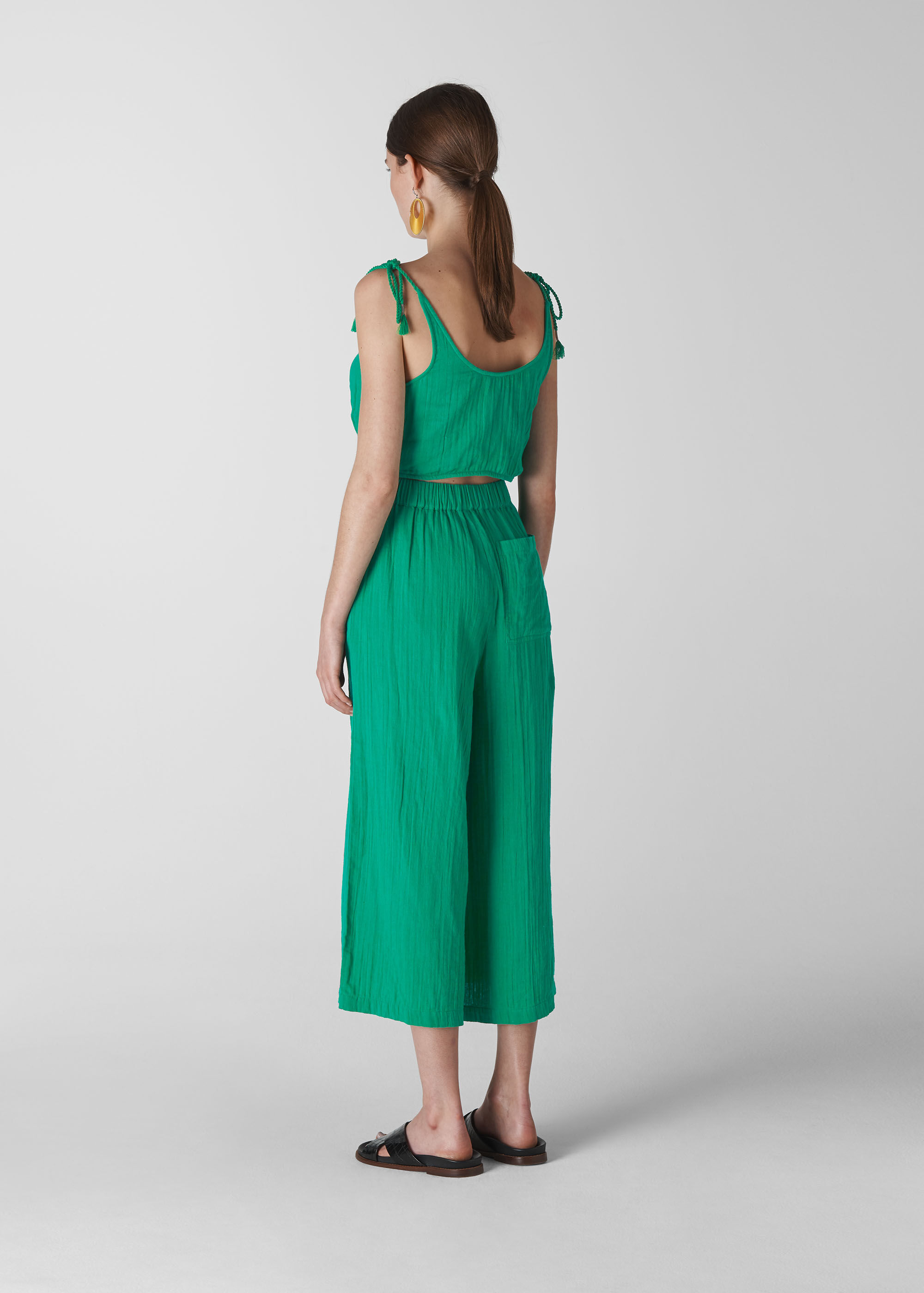 whistles green jumpsuit