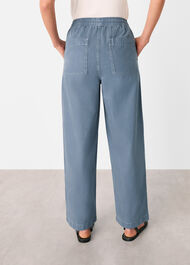 Contrast Stitch Cotton Trouser