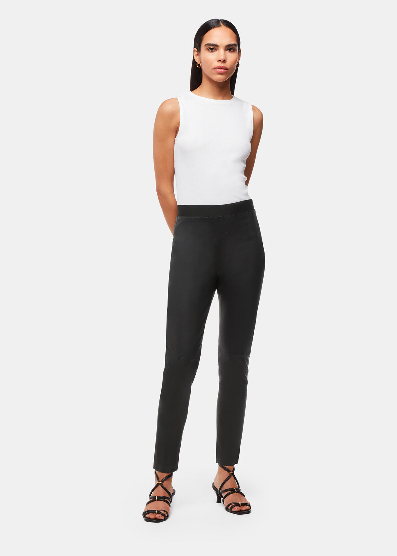 Stretch Leather Legging