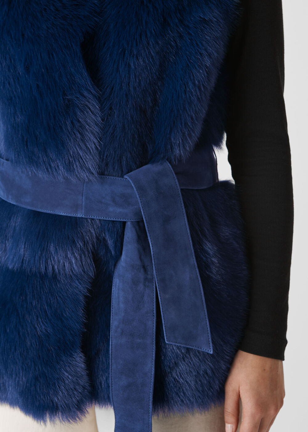 Belted Sheepskin Gilet
