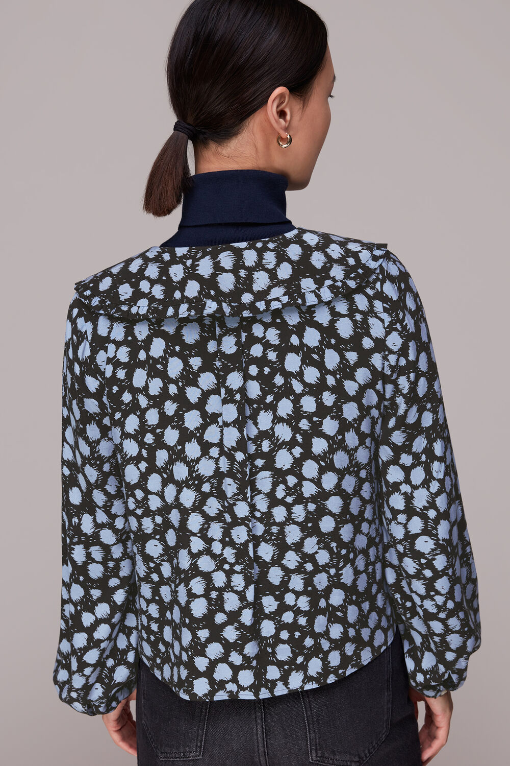 Dalmatian Print Collar Top
