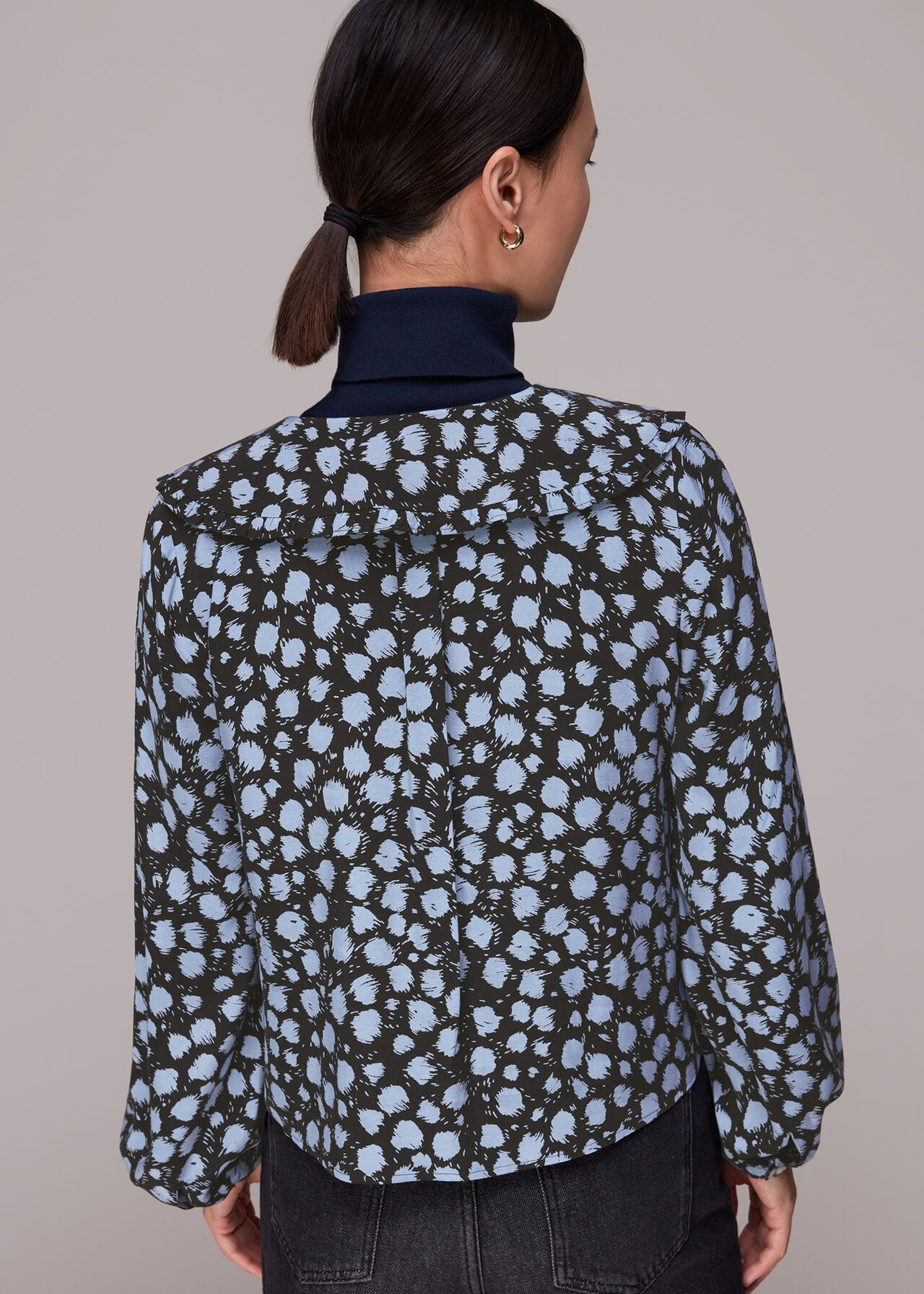 Dalmatian Print Collar Top