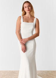Mia Square Neck Wedding Dress Ivory