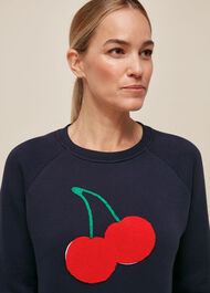 Cherry Embroidered Sweat