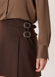 Side Buckle Mini Skirt